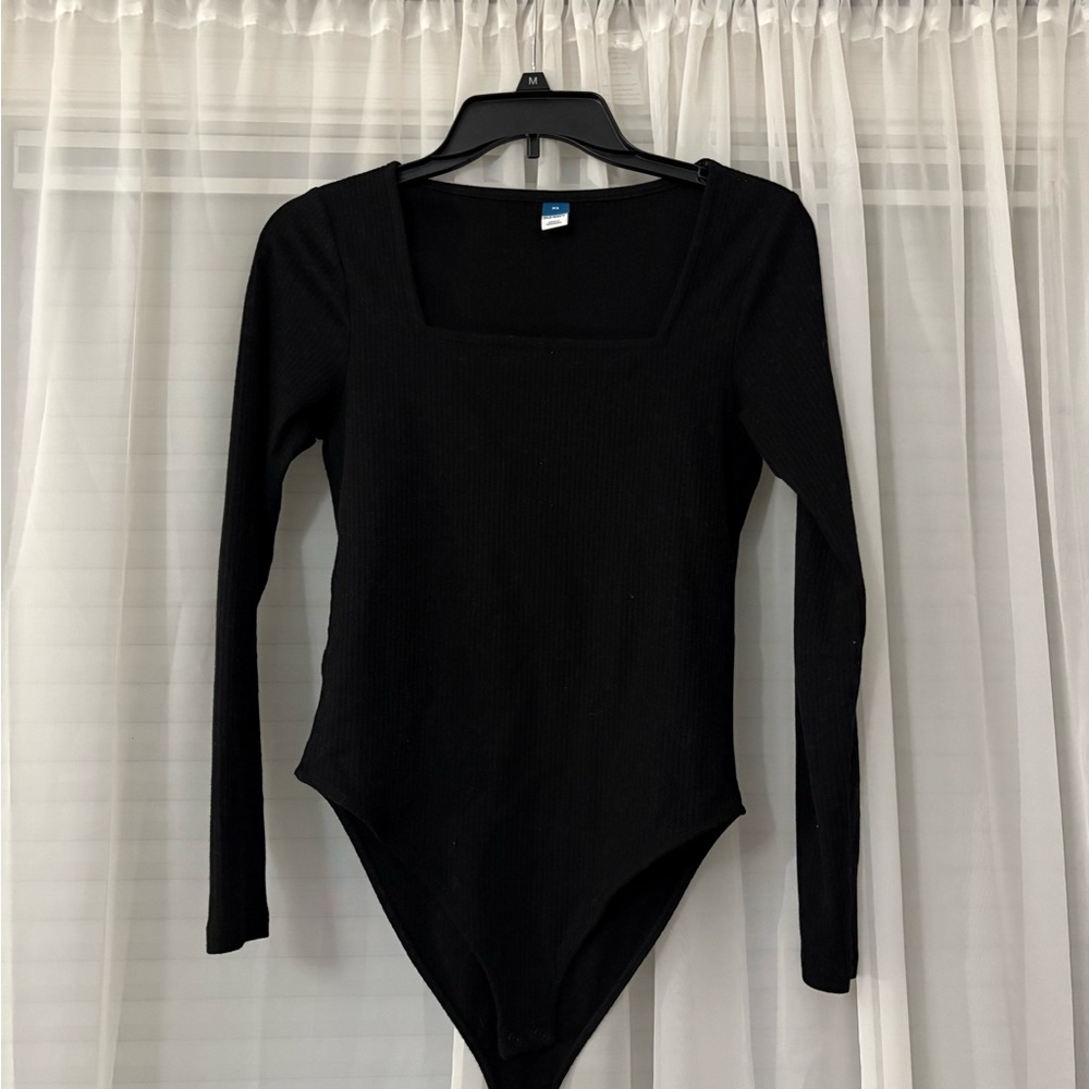 Old Navy Black Long Sleeve Bodysuit